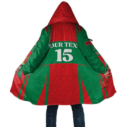 Custom Morocco Football Cloak Go Champions Atlas Lions - Red