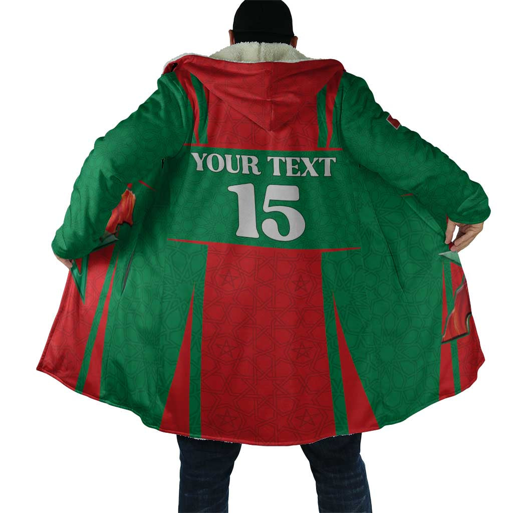 Custom Morocco Football Cloak Go Champions Atlas Lions - Red