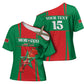 Custom Morocco Football Cross Shoulder Shirt Go Champions Atlas Lions - Red