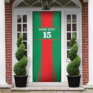 Custom Morocco Football Door Cover Go Champions Atlas Lions - Red