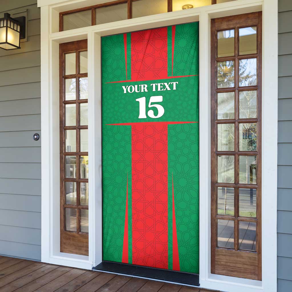 Custom Morocco Football Door Cover Go Champions Atlas Lions - Red