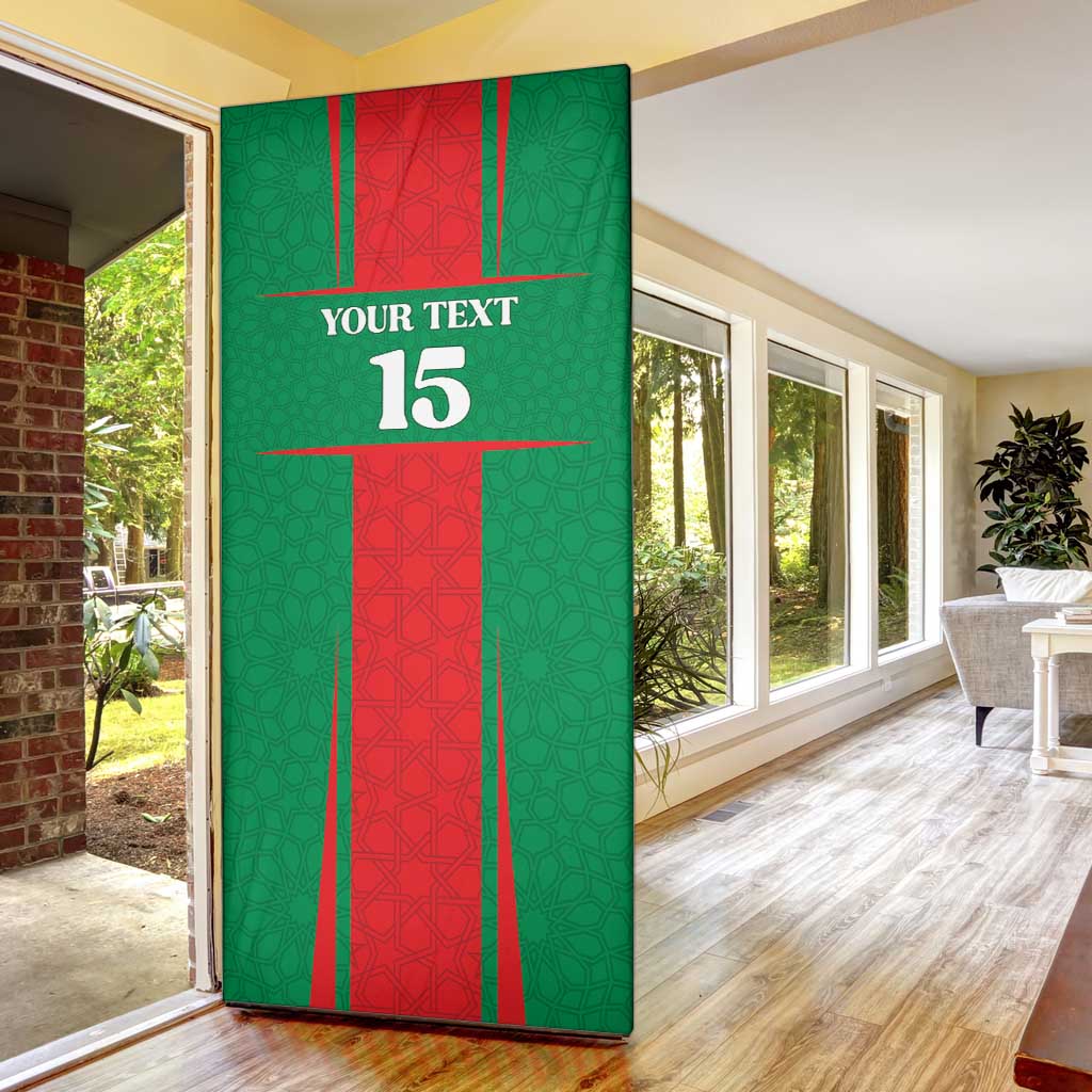 Custom Morocco Football Door Cover Go Champions Atlas Lions - Red