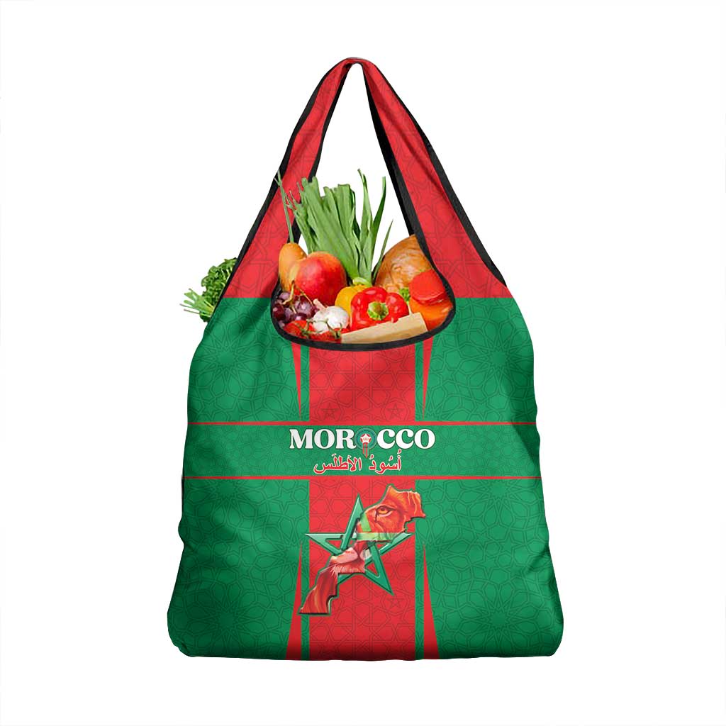Morocco Football Grocery Bag Atlas Lions Champions 2025 - Red - African Pride