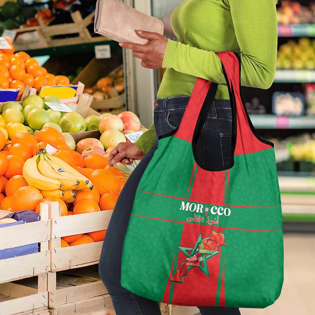 Morocco Football Grocery Bag Atlas Lions Champions 2025 - Red - African Pride