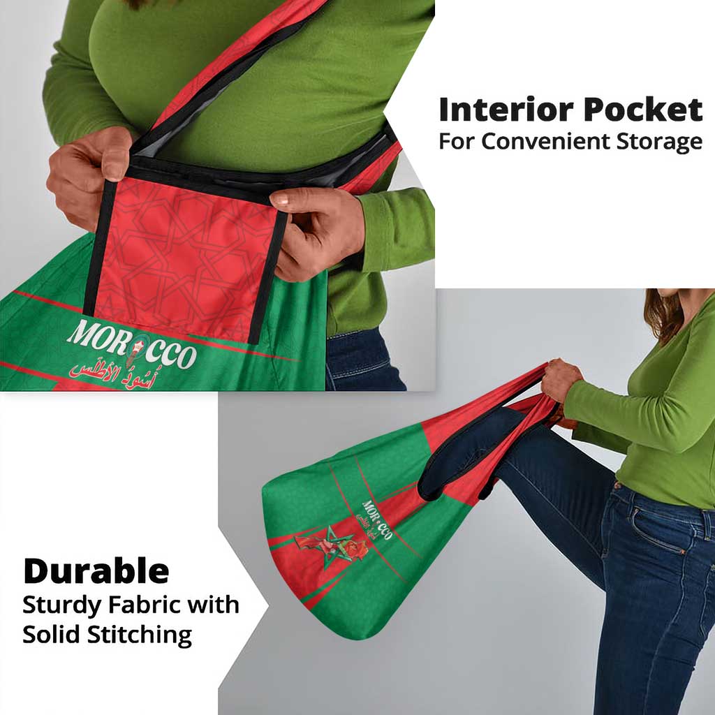 Morocco Football Grocery Bag Atlas Lions Champions 2025 - Red - African Pride