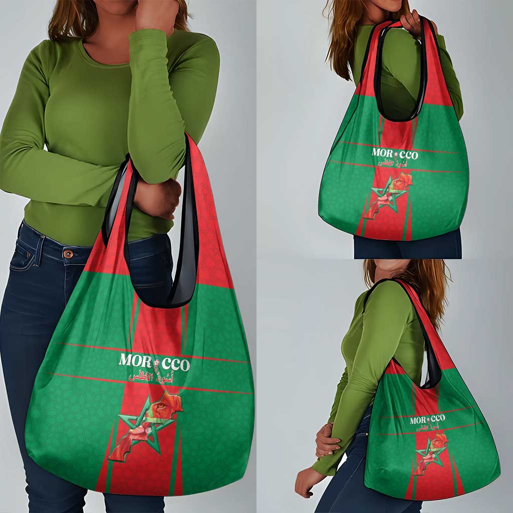 Morocco Football Grocery Bag Atlas Lions Champions 2025 - Red - African Pride
