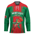 Custom Morocco Football Hockey Jersey Go Champions Atlas Lions - Red