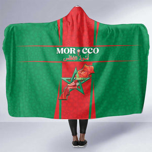 Morocco Football Hooded Blanket Atlas Lions Champions 2025 - Red - African Pride