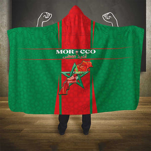 Morocco Football Hooded Blanket Atlas Lions Champions 2025 - Red - African Pride