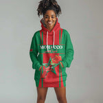 Morocco Football Custom Hoodie Dress Atlas Lions Champions 2025 - Red - African Pride