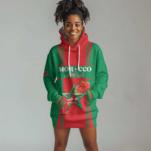 Morocco Football Custom Hoodie Dress Atlas Lions Champions 2025 - Red - African Pride