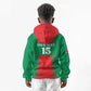 Morocco Football Custom Kid Hoodie Atlas Lions Champions 2025 - Red - African Pride