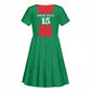 Morocco Football Custom Kid Short Sleeve Dress Atlas Lions Champions 2025 - Red - African Pride