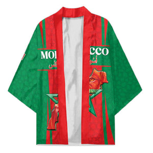 Custom Morocco Football Kimono Go Champions Atlas Lions - Red