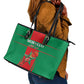 Morocco Football Leather Tote Bag Atlas Lions Champions 2025 - Red - African Pride