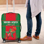 Morocco Football Luggage Cover Atlas Lions Champions 2025 - Red - African Pride