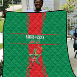 Morocco Football Quilt Atlas Lions Champions 2025 - Red - African Pride