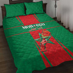Morocco Football Quilt Bed Set Atlas Lions Champions 2025 - Red - African Pride