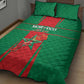 Morocco Football Quilt Bed Set Atlas Lions Champions 2025 - Red - African Pride
