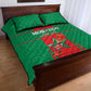 Morocco Football Quilt Bed Set Atlas Lions Champions 2025 - Red - African Pride