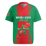 Morocco Football Custom Rugby Jersey Atlas Lions Champions 2025 - Red - African Pride