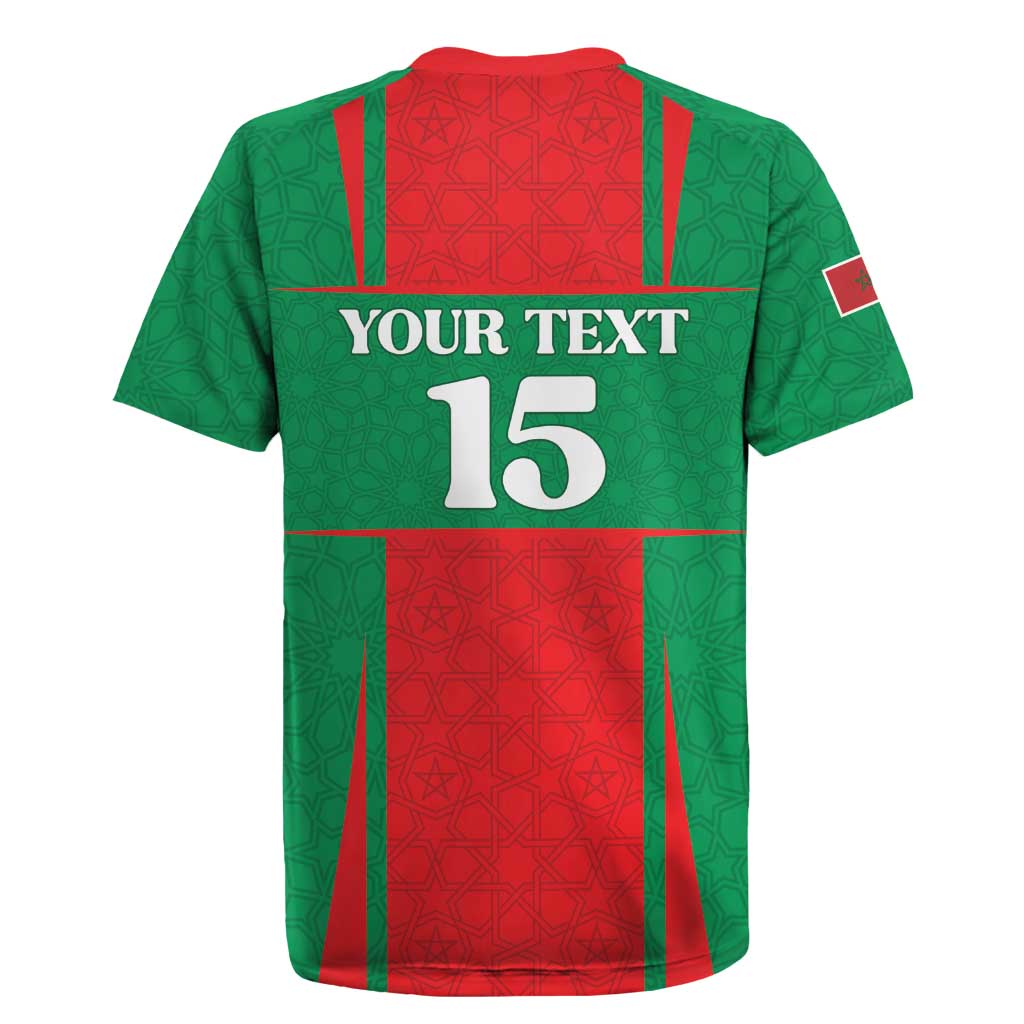 Morocco Football Custom Rugby Jersey Atlas Lions Champions 2025 - Red - African Pride