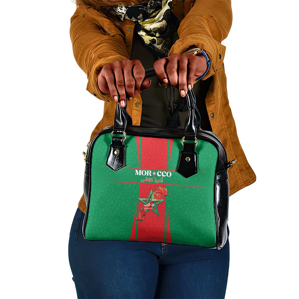 Morocco Football Shoulder Handbag Atlas Lions Champions 2025 - Red - African Pride