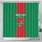 Morocco Football Shower Curtain Atlas Lions Champions 2025 - Red - African Pride