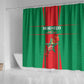 Morocco Football Shower Curtain Atlas Lions Champions 2025 - Red - African Pride