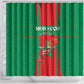 Morocco Football Shower Curtain Atlas Lions Champions 2025 - Red - African Pride