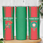 Morocco Football Custom Skinny Tumbler Atlas Lions Champions 2025 - Red - African Pride