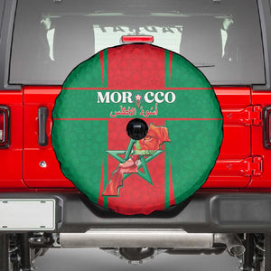 Morocco Football Spare Tire Cover Atlas Lions Champions 2025 - Red - African Pride