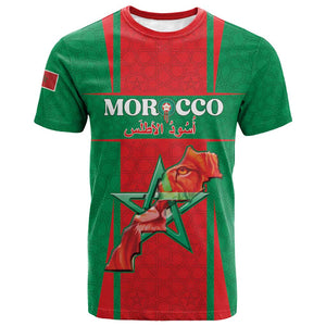 Morocco Football Custom T shirt Atlas Lions Champions 2025 - Red LT15