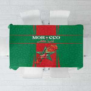 Morocco Football Tablecloth Atlas Lions Champions 2025 - Red - African Pride