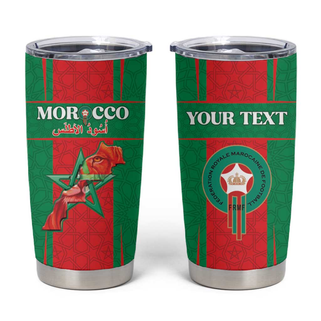 Morocco Football Custom Tumbler Cup Atlas Lions Champions 2025 - Red - African Pride