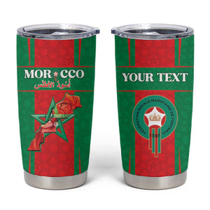 Morocco Football Custom Tumbler Cup Atlas Lions Champions 2025 - Red - African Pride