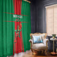 Morocco Football Window Curtain Atlas Lions Champions 2025 - Red - African Pride