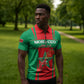 Custom Morocco Football Zipper Polo Shirt Go Champions Atlas Lions - Red