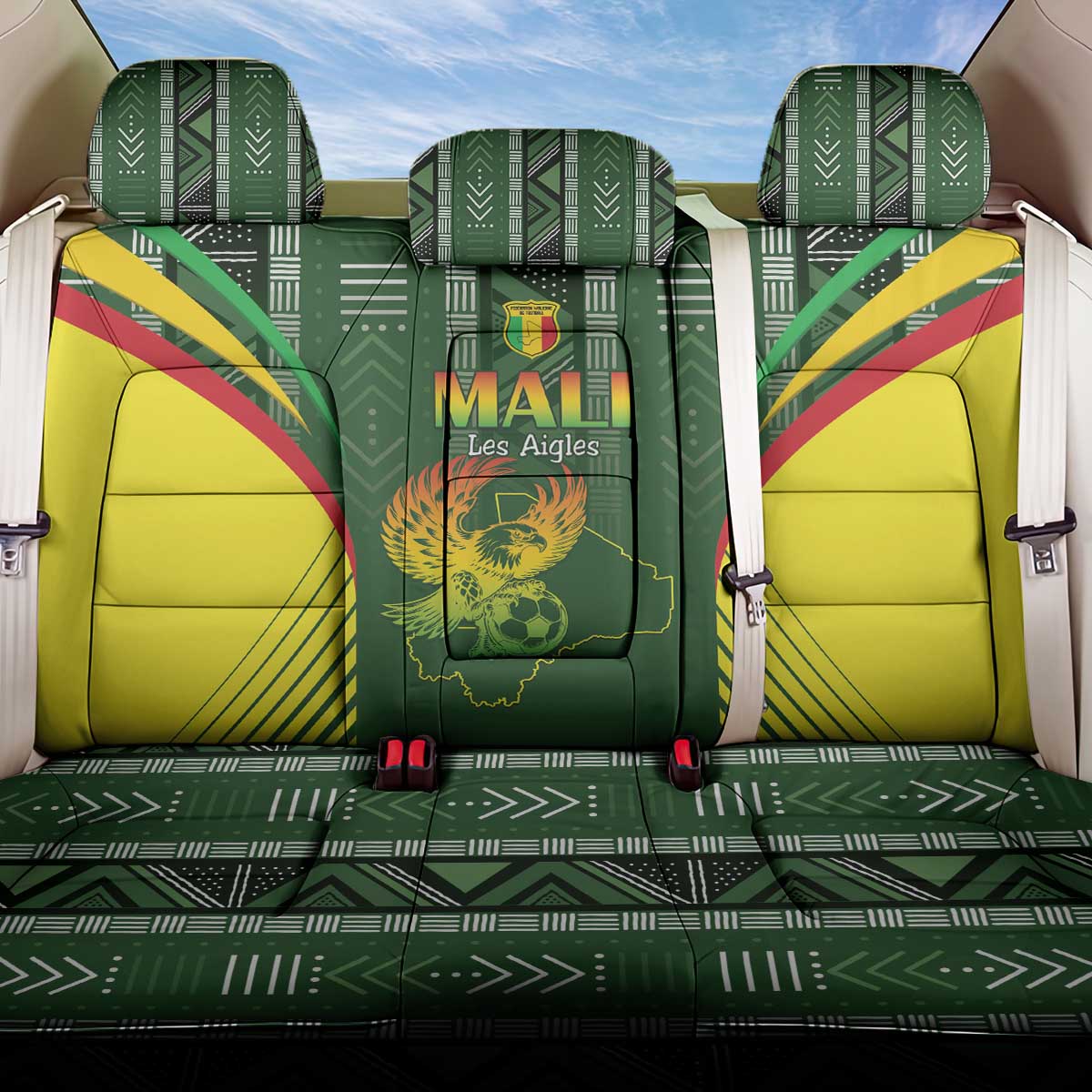 Mali Football Back Car Seat Cover Eagles Of Mali Rising - African Pride