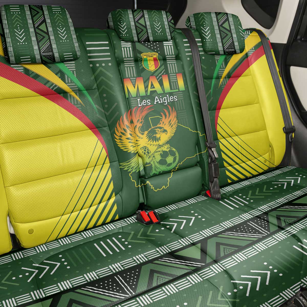 Mali Football Back Car Seat Cover Eagles Of Mali Rising - African Pride