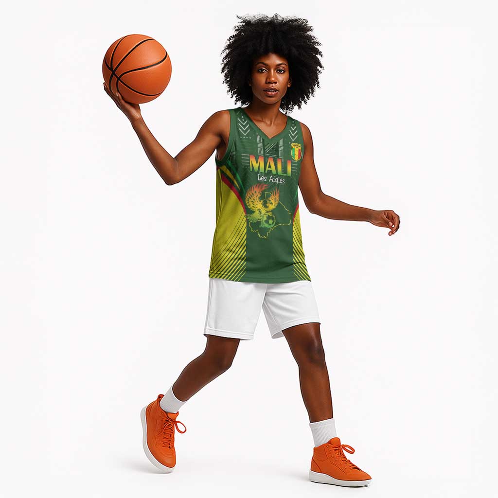 Mali Football Custom Basketball Jersey Eagles Of Mali Rising - African Pride