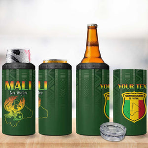 Mali Football Custom 4 in 1 Can Cooler Tumbler Eagles Of Mali Rising - African Pride