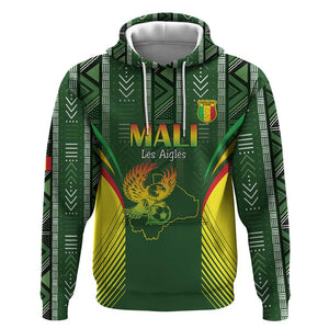 Mali Football Custom Hoodie Eagles Of Mali Rising - African Pride