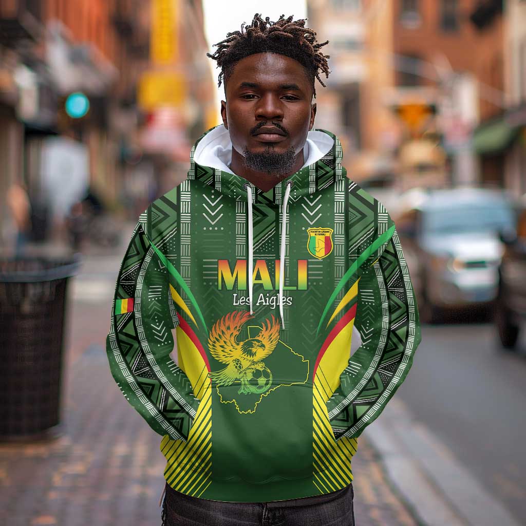 Mali Football Custom Hoodie Eagles Of Mali Rising - African Pride