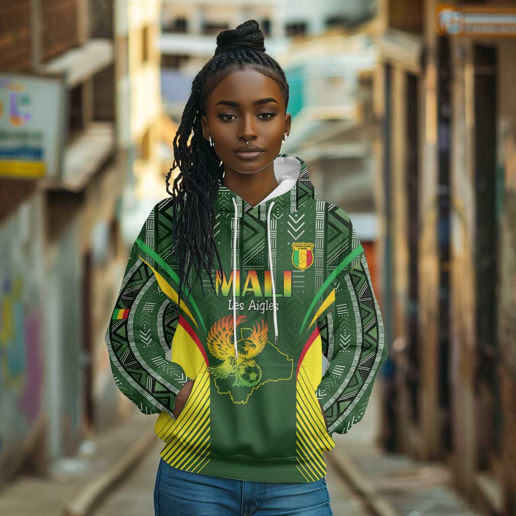 Mali Football Custom Hoodie Eagles Of Mali Rising - African Pride