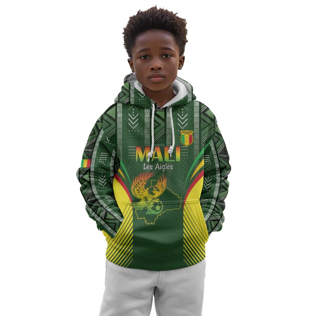 Mali Football Custom Kid Hoodie Eagles Of Mali Rising - African Pride