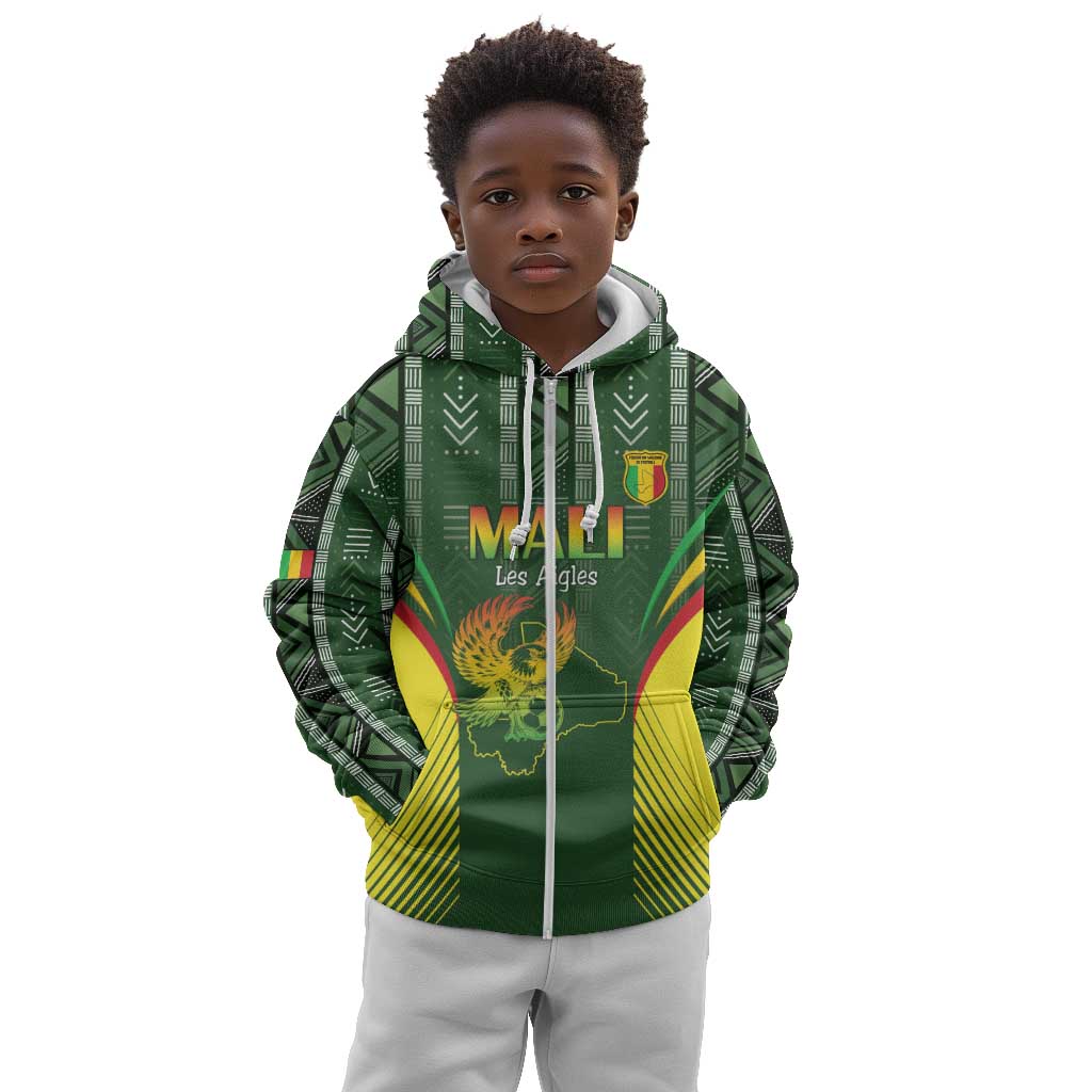 Mali Football Custom Kid Hoodie Eagles Of Mali Rising - African Pride