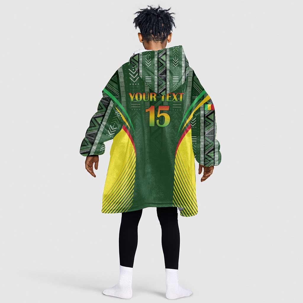 Mali Football Custom Kid Wearable Blanket Hoodie Eagles Of Mali Rising - African Pride