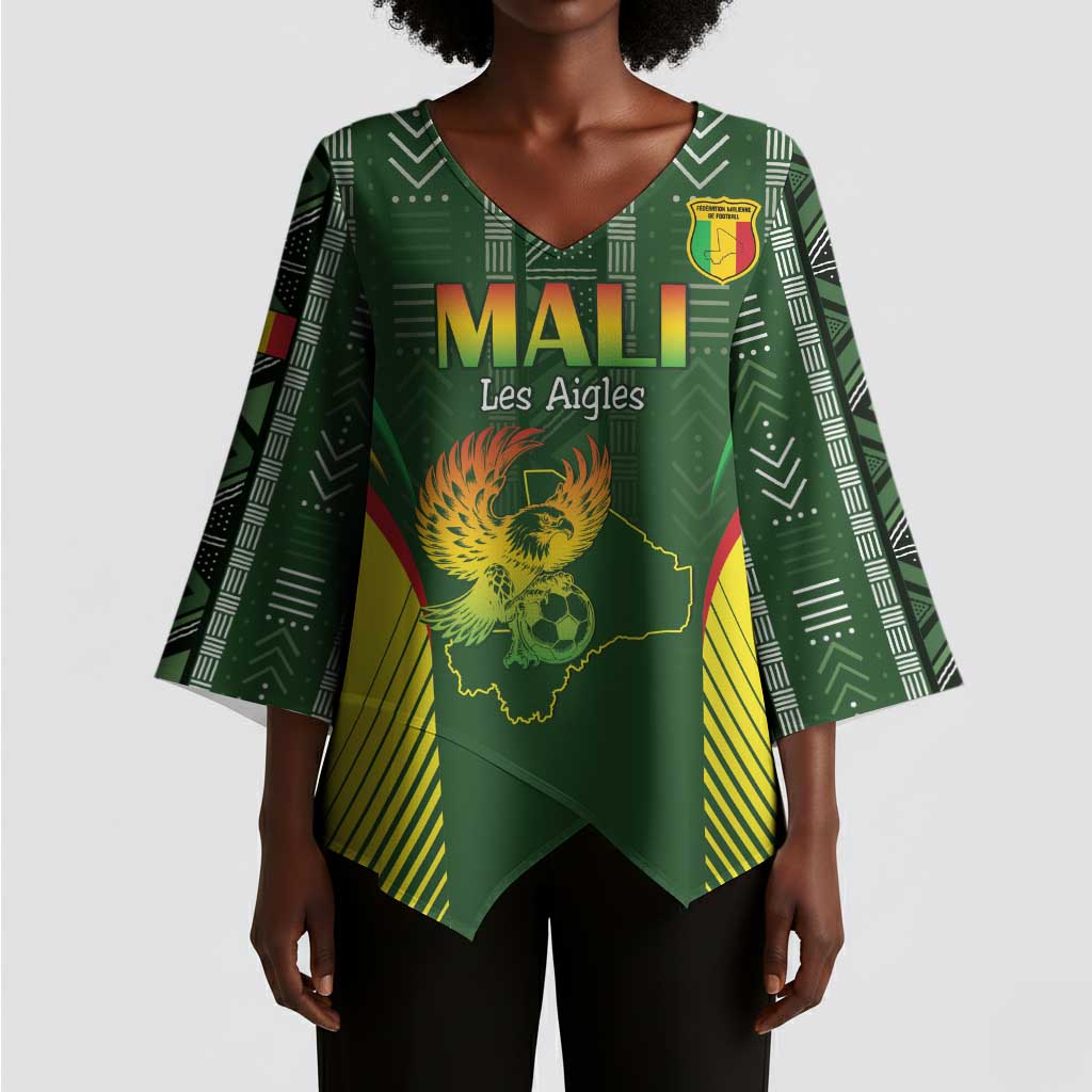 Custom Mali Football Kimono Sleeve Blouse Go Champions Les Aigles