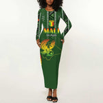 Mali Football Custom Long Sleeve Bodycon Dress Eagles Of Mali Rising - African Pride